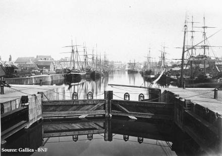 Le port de Caen en 1873