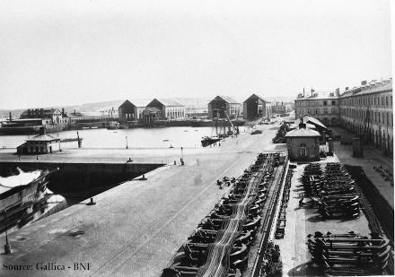 Le port de Cherbourg en 1873