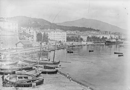 Le port d'Ajaccio en 1914