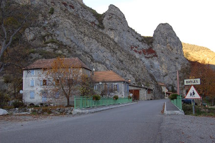 Arrivée à Barles...