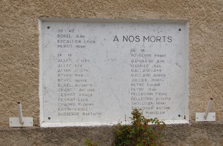 Plaque et mémoire...