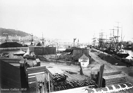 Le port de Honfleur en 1873