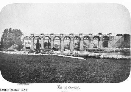 1858: Le viaduc en construction