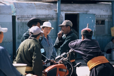 discussions au marché