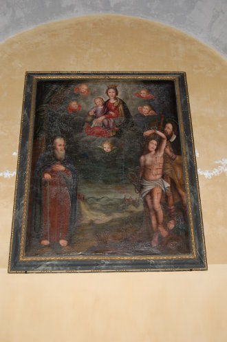 Peinture dans l'église des Cantons.