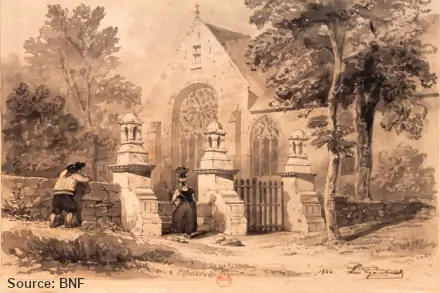 L'église de Pencran en 1844