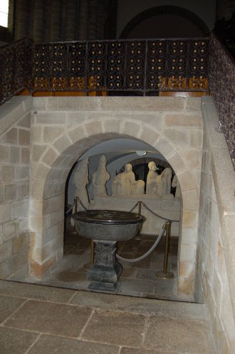 Les fonts baptismaux de l'abbatiale