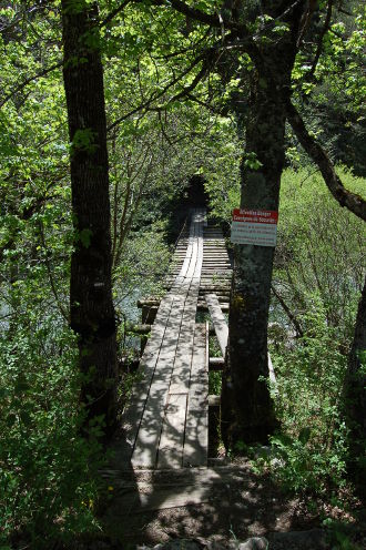 La passerelle sur le Buëch...