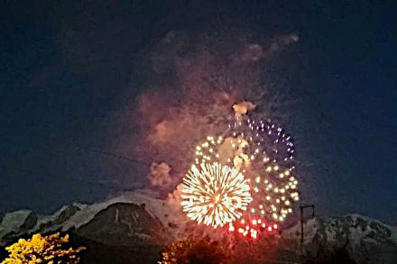 Feu d'artifice à Sallanches